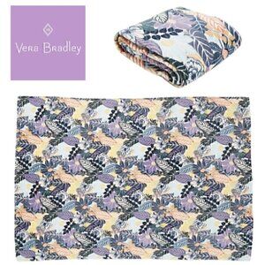 🆕Vera Bradley Super Soft Palm Floral Fleece Throw Blanket Size 80x50 NWT